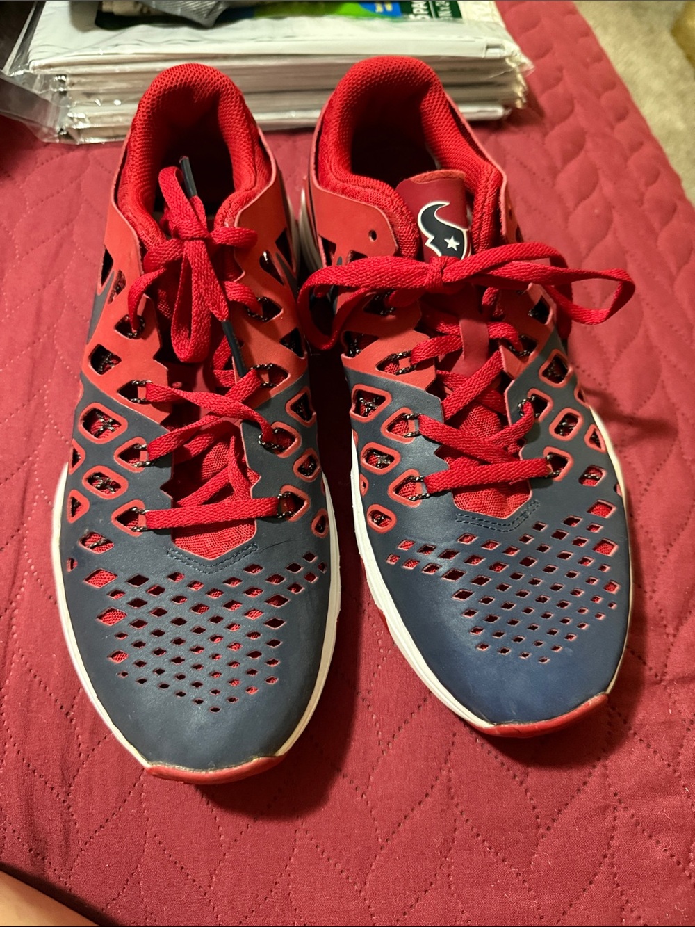 Men's Nike Texas Athletic Lace-Up Sneakers - Red/Navy